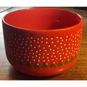 Waechtersbach Deep Serving Bowl Red Trees Snowflakes